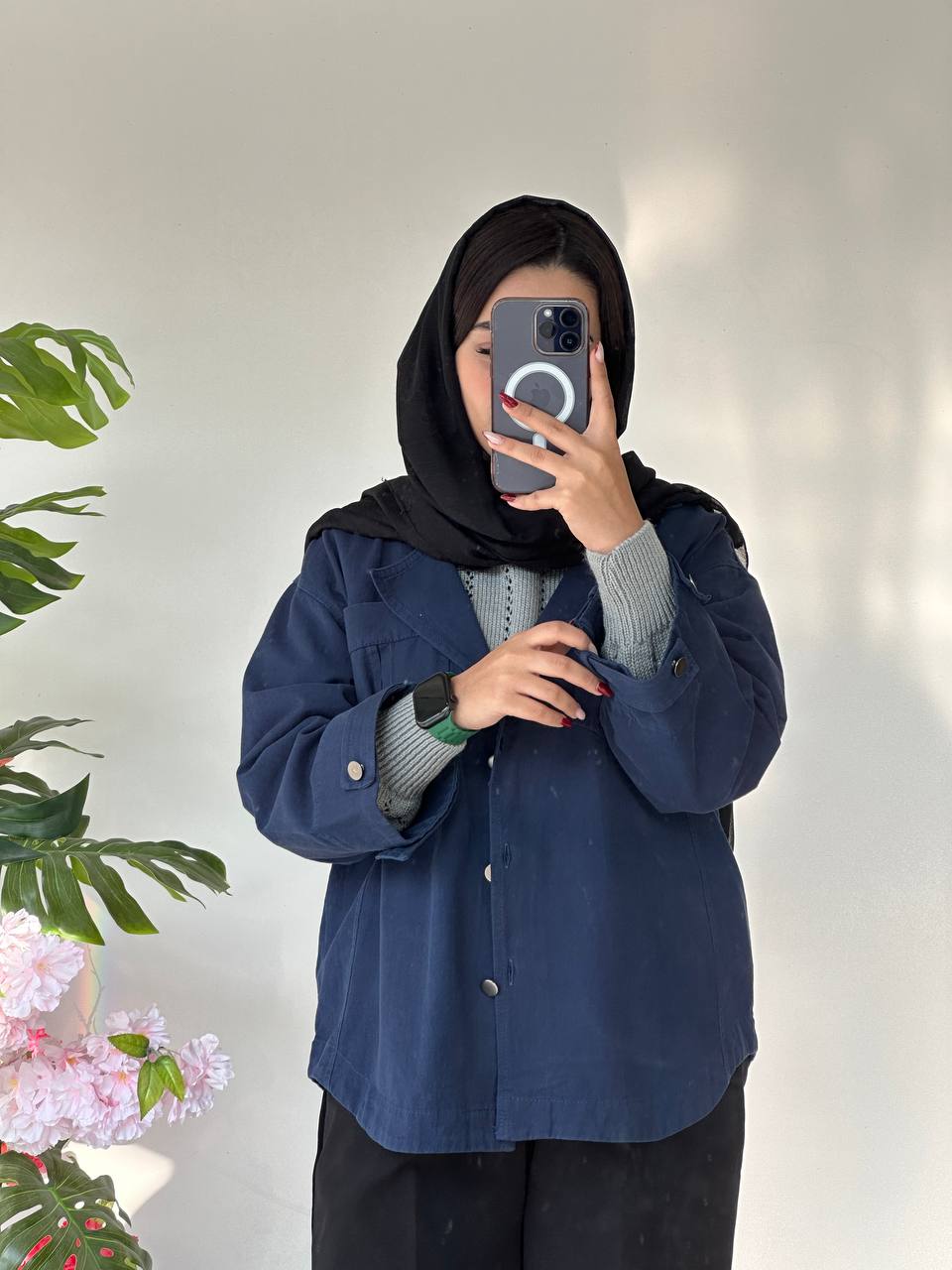 شومیز کتان دو جیب